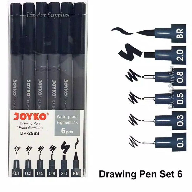 

KODE U38U Drawing Pen 6pc JOYKO DP298S