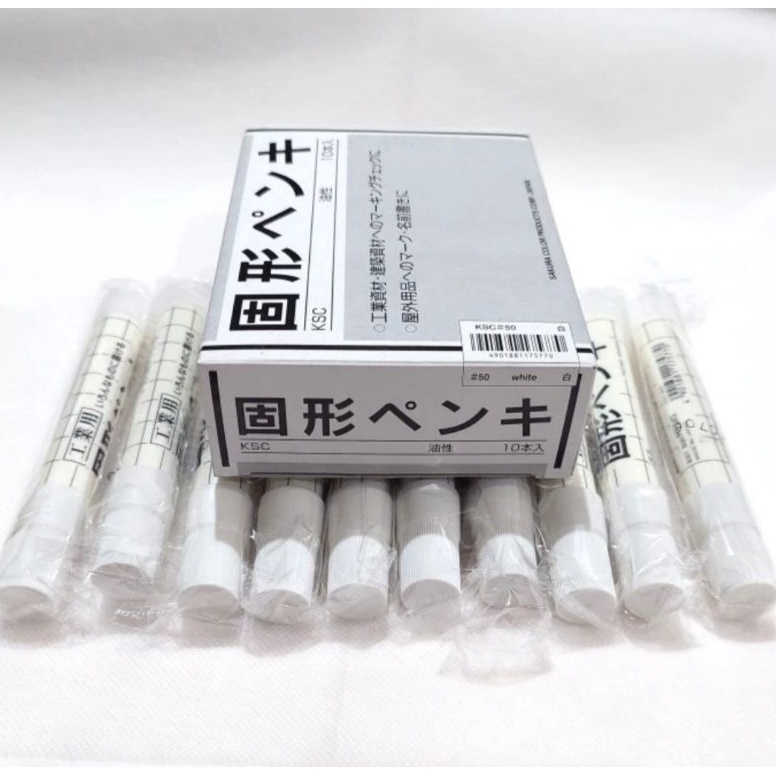 

KODE M72Y Solid Marker Sakura Made In Japan Spidol permanent untuk industri Besi Beton Kayu Kaca Vinil