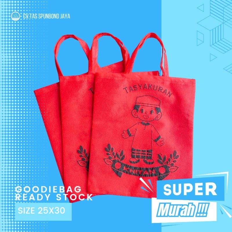 

READY STOCK SIAP KIRIM SUPER MURAH TAS TASYAKURAN KHITAN SUNATAN F25X30 40GSM MERAH