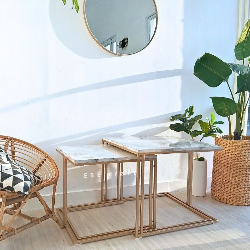 Meja Tamu Kotak Set Meja Tamu Minimalis Meja Marmer Meja Tamu