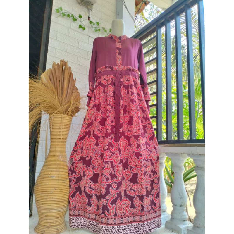 Gamis Batik Mawadah Tangan Terompet