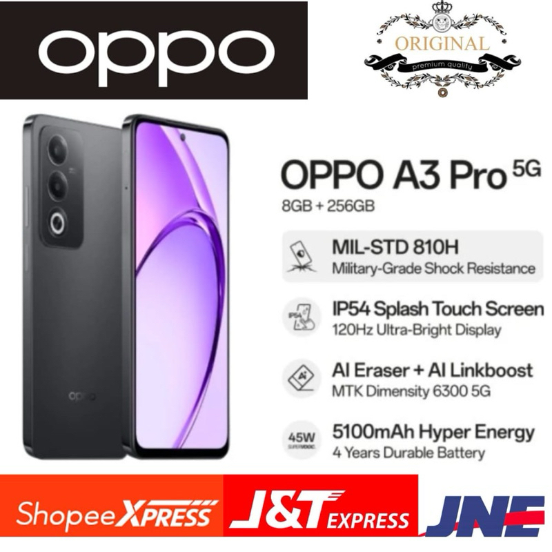 OPPO A3PRO 5G RAM 8/256GB GARANSI RESMI