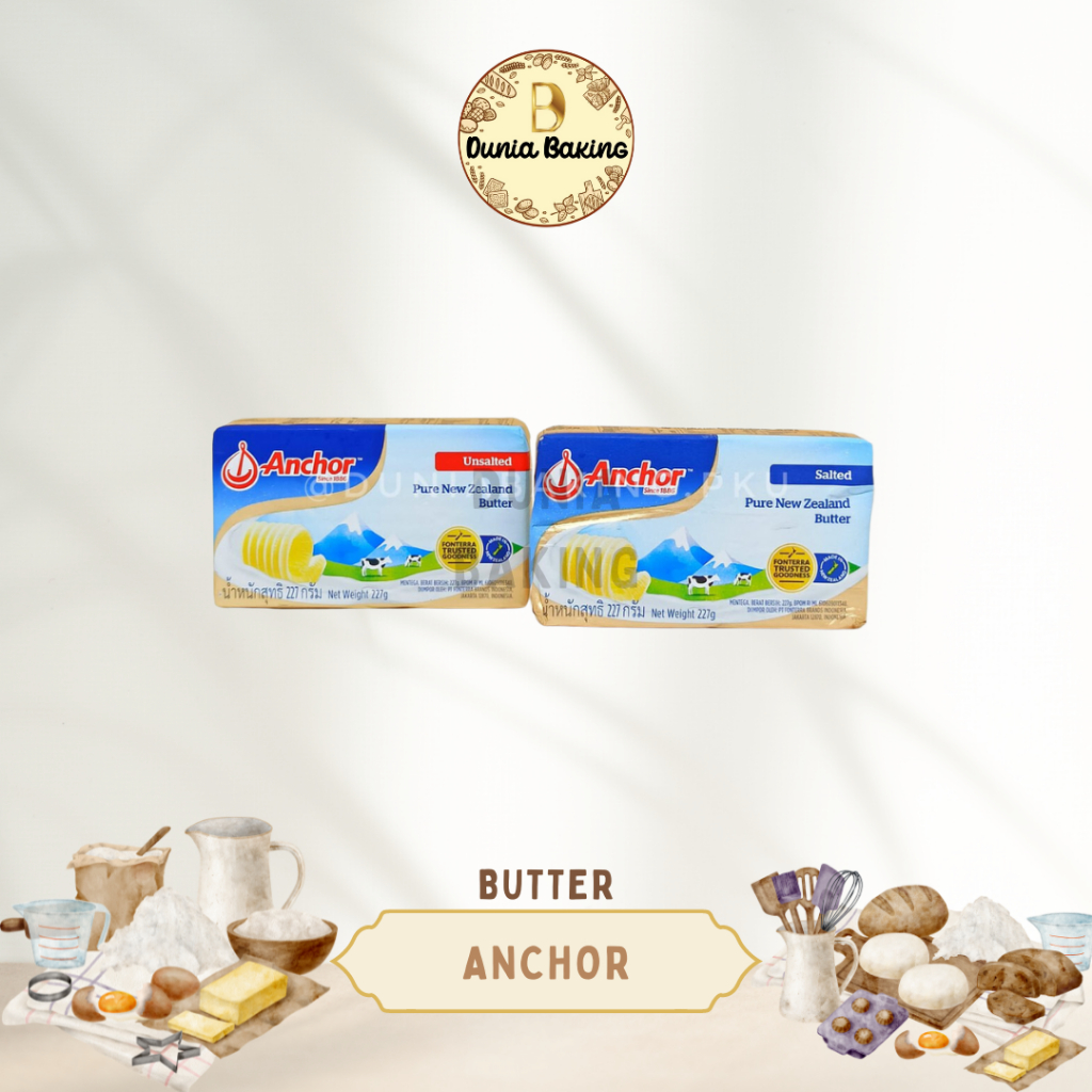 

Anchor pats salted & unsalted butter / Mentega anchor pats 200gr - INSTANT SAJA