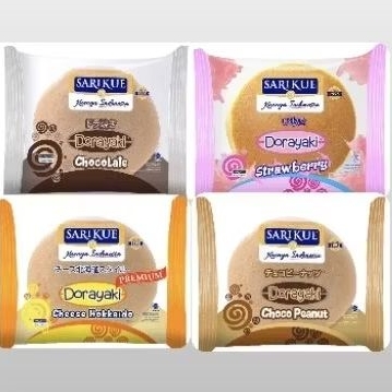 

Sari kue roti dorayaki rasa COKLAT / STOBERI / PEANUT / CHEESE per pcs