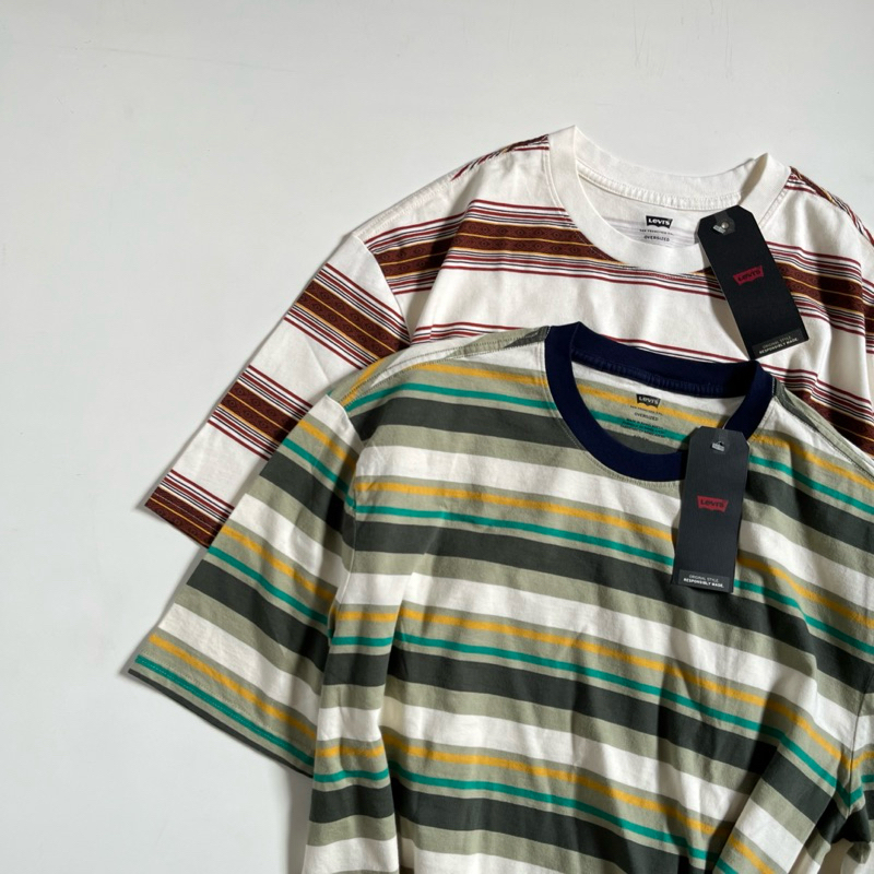 T-shirt Garis Oversize Original/Sale T-shirt Stripe Oversize Original