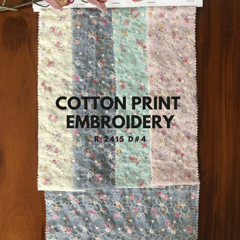 KAIN COTTON PRINT EMBROIDERY R 2415 D#4