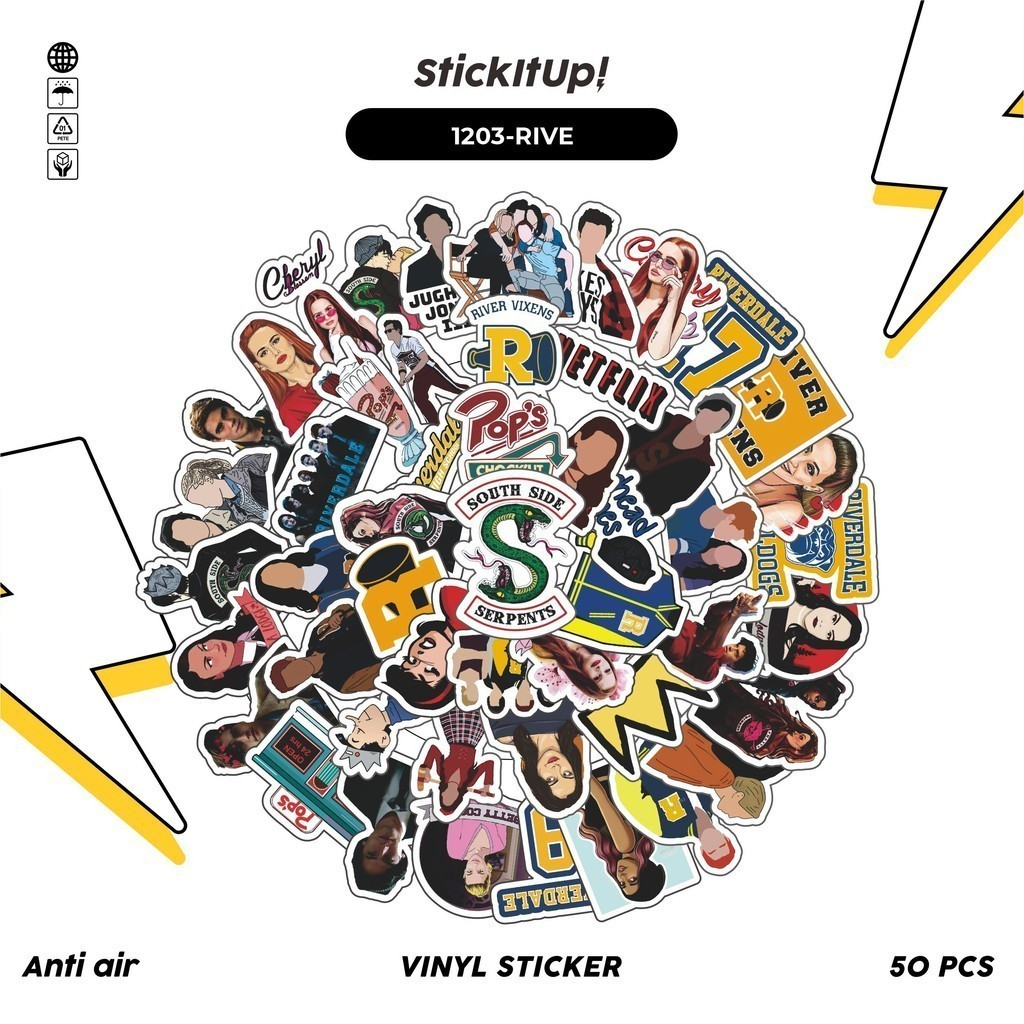 

COD✨ 100 Pcs Stiker Riverdale Series Anti Air Untuk Dekorasi Notebook Sepeda Skateboard Handphone DIY