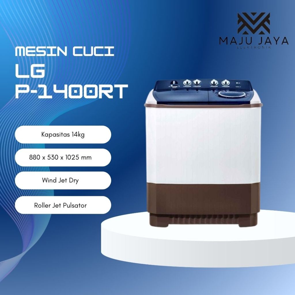 MESIN CUCI LG P1400RT TWINTUB 1400RT / MESIN CUCI LG 2 TABUNG KAPASITAS 14 KG 1400 MESIN CUCI LG WP 