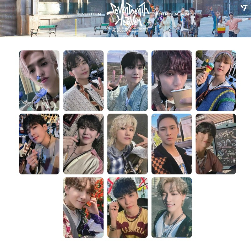 SEVENTEEN MINGYU HEAVEN YZY A PHOTOCARD SCOUPS JEONGHAN JOSHUA JUN HOSHI WONWOO WOOZI DK MINGYU THE8