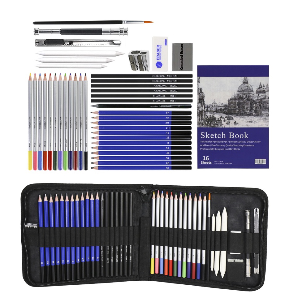 

KODE A27K Set Alat Gambar 4177 Buah Set Lukisan Pensil Warna Alat Gambar Pensil Berwarna Memberikan sebuah buku sketsa