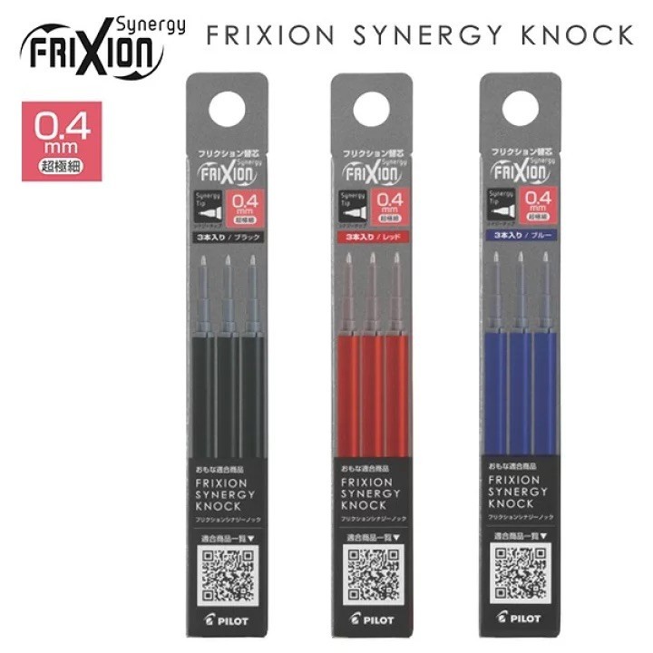 

Pilot FriXion Knock Point Refill 0.4mm Erasable Ink Tinta LFPKRF30S4