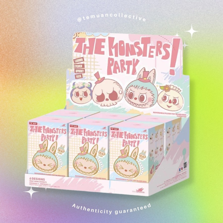 POP MART The Monsters Party Series Reversible Plush - Authentic POPMART Labubu / Yaya / Tycoco / Pip