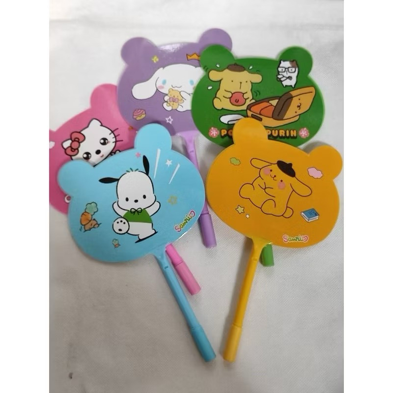 

GROSIR (12 pcs) pulpen kipas karakter multifungsi/pulpen gel kipas mini karakter sanrio
