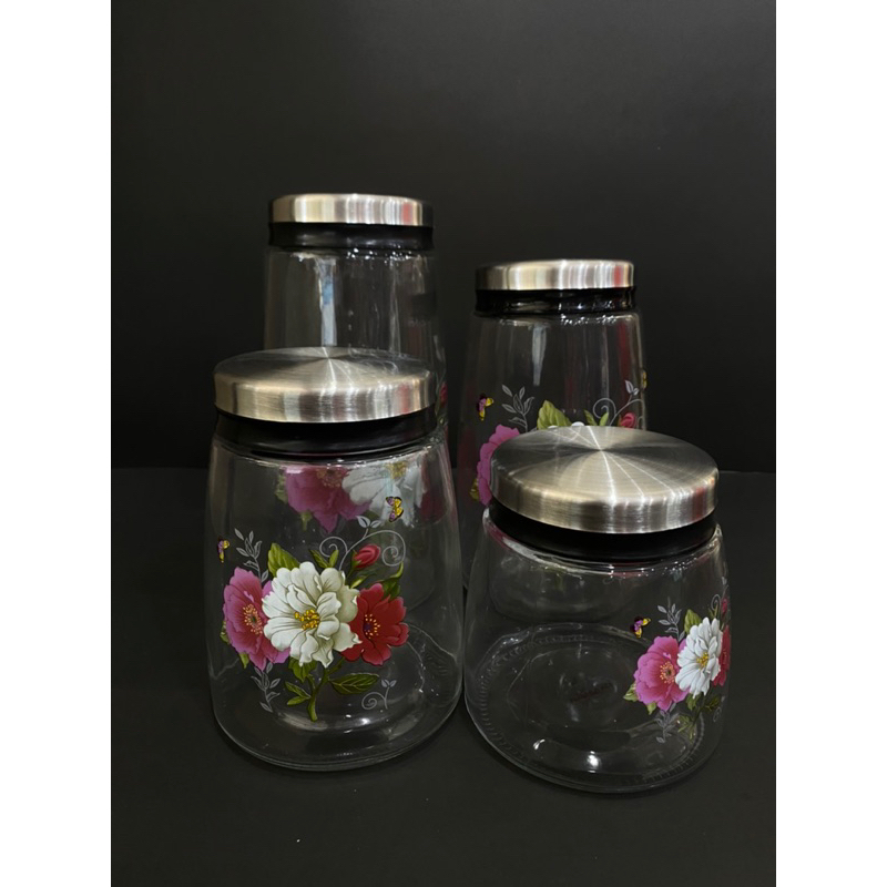 Toples Geneva Canister 4 Pcs Flower