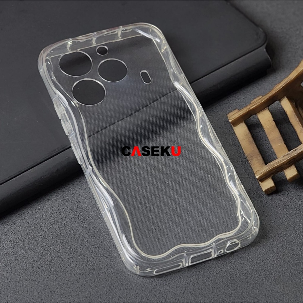 Case Tecno Pova 6 Tecno Pova 6 Pro Softcase Bening Gelombang Clear Tecno Pova 6 Tecno Pova 6 Pro