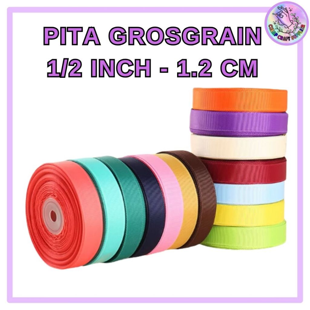 

Pita Grossgrain 1/2 inch / 1.25 cm per roll 20 yard / 18,5 m grosgrain