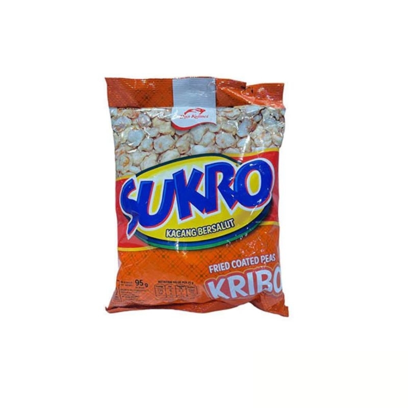 

Kacang Bersalut Kribo Sukro Dua Kelinci 95gram Fried Coated Peas