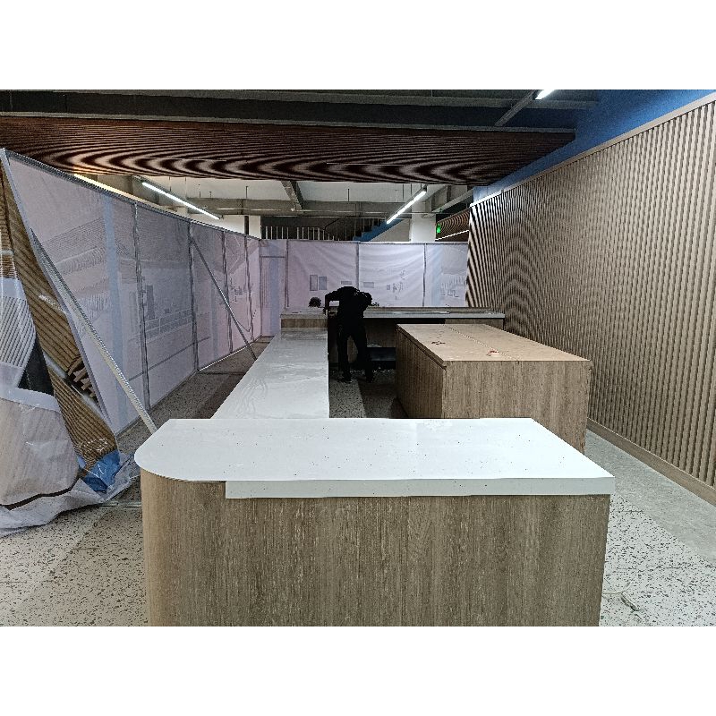 SOLID SURFACE TOP TABLE RESIN MEJA BAR