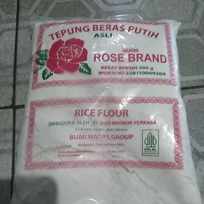 

tepung beras putih asli ROSE BRAND 500g