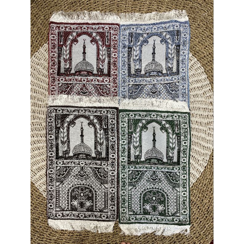 Sajadah Mini 35×65cm Kecil Rajut Kepala Turki Kecil Travel Muka Turkey | Sajadah Muka Travel Alydrus