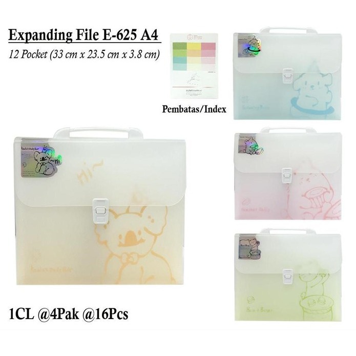 

WENGU EXPANDING FILE POCKET FOLDER A4 - 12 KANTUNG FILE ORIGINAL E625-A4