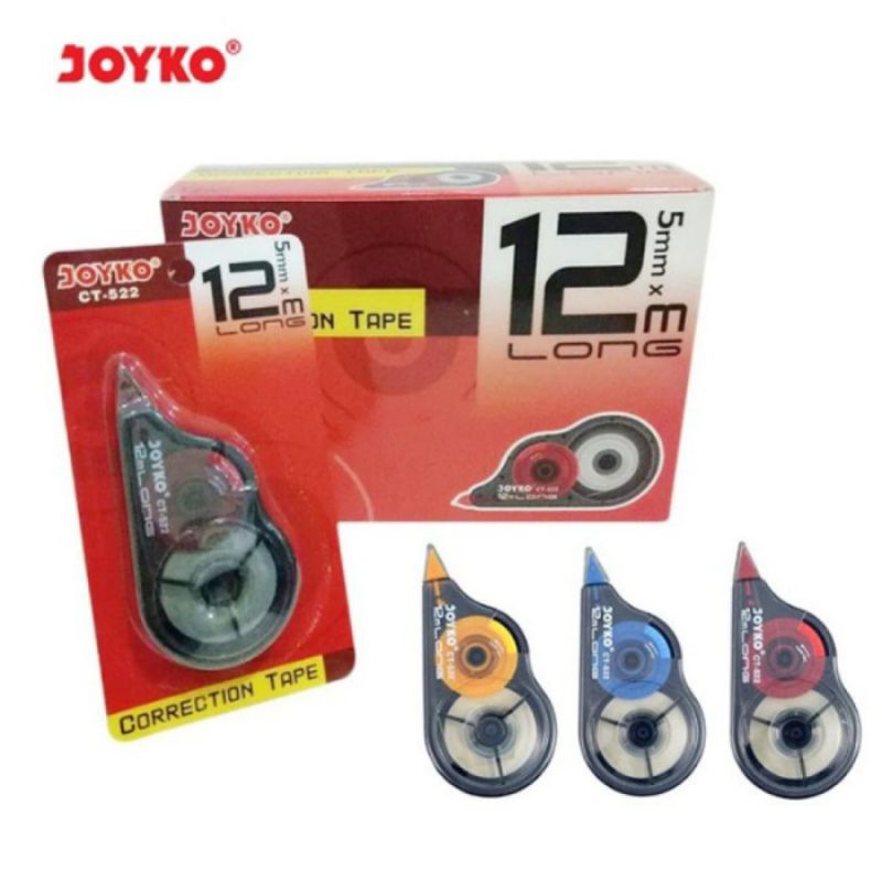

Correction tape Tip-x kertas pita koreksi Joyko CT-522 long 12m×5mm