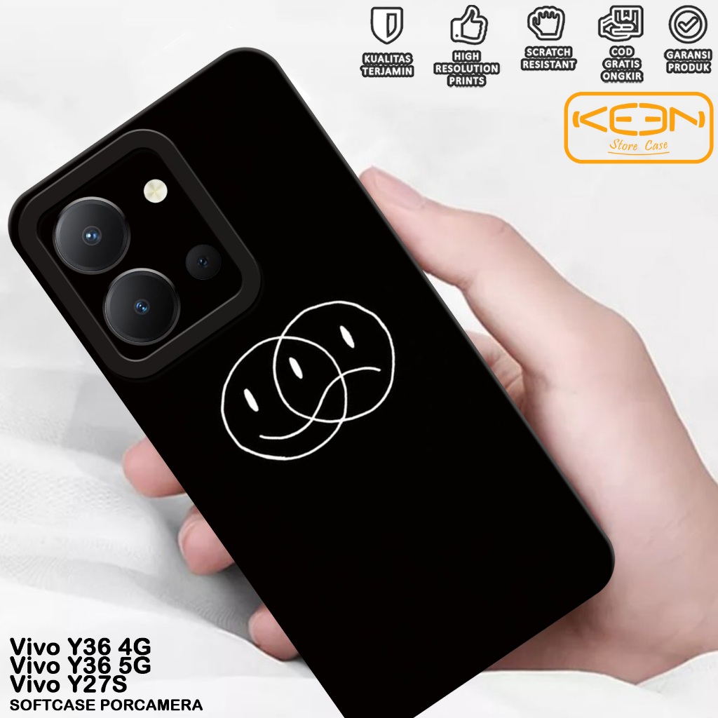 Case Vivo V2247 - Softcase Vivo V2247 Motif Black Wallpaper - Casing Hp Vivo V2247 - Case Hp - Softc