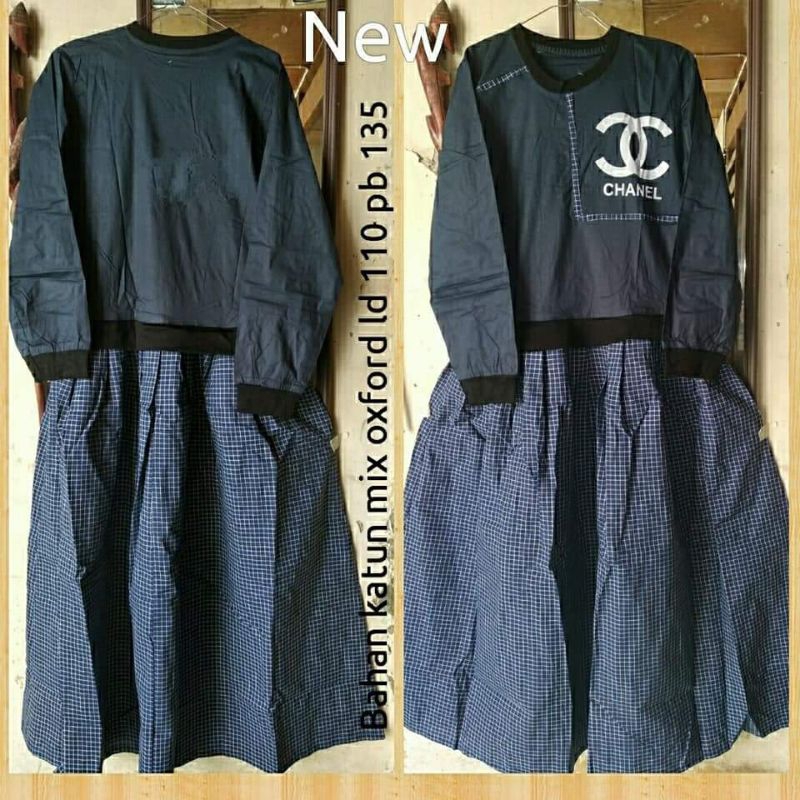 Gamis katun kotak2/Gamis Pink/Gamis Katun Flanel/Gamis Salur