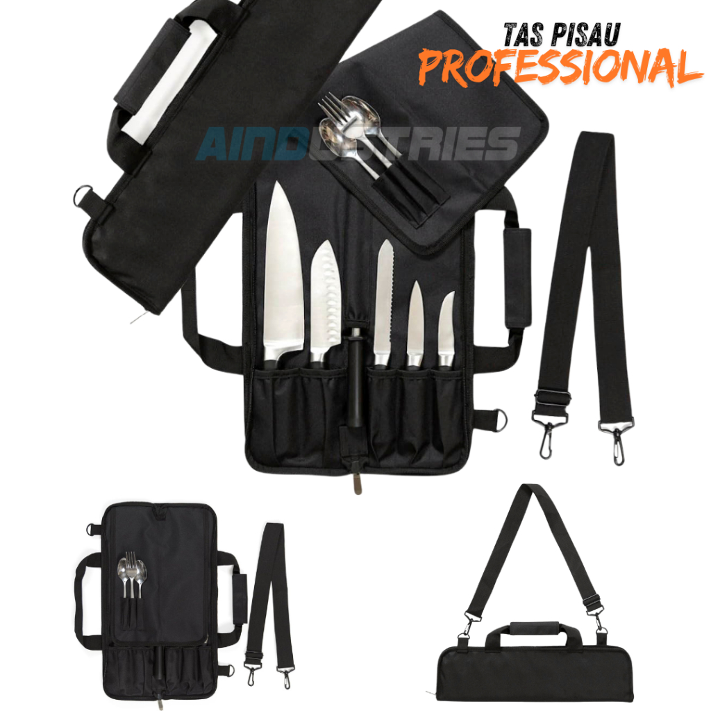 Tas Penyimpan Pisau Dapur Model Lipat Bisa Model Tas Selempang