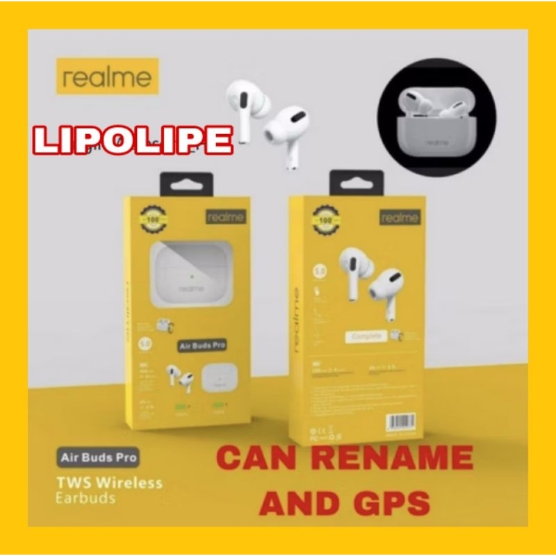 Realme Air Buds Pro With Case Wireless Earphone 5.0 Headset Bluetooth Real Me