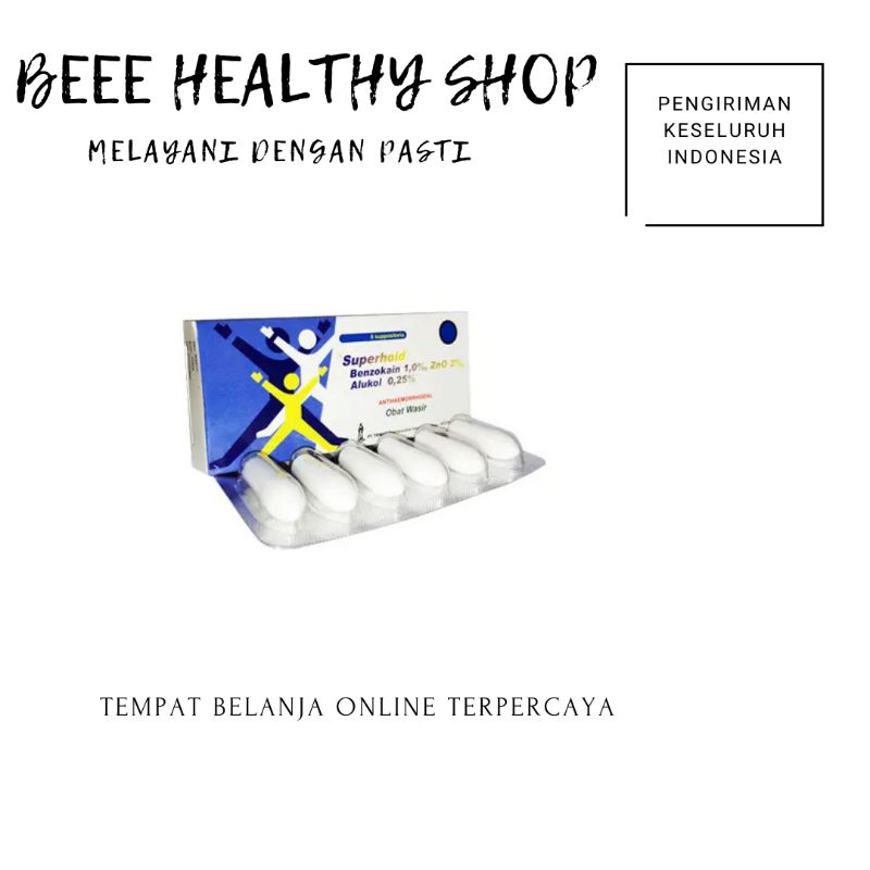SUPERHOID / SUPPOSITORIA 6 / OBAT WASIR ISI 6 SUPP