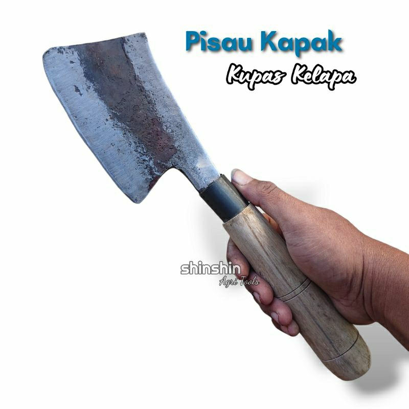 Pisau Kapak Kupas Kelapa - Alat Pengupas Kelapa - Kapak Baja Per Mobil Super Kuat