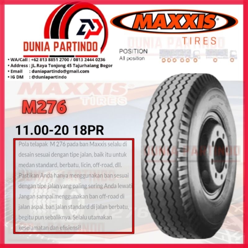 Maxxis M276 11.00 R20 18PR DOT24 Ban Truk