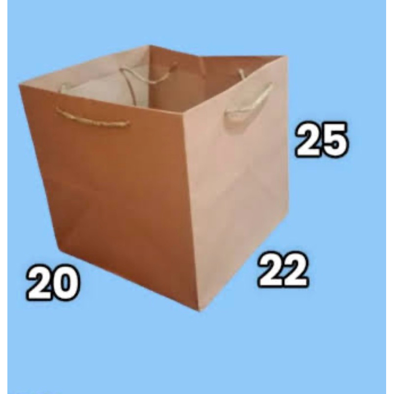 

(PCS) TAS KERTAS KRAFT Coklat Paper Bag Polos ukuran R10