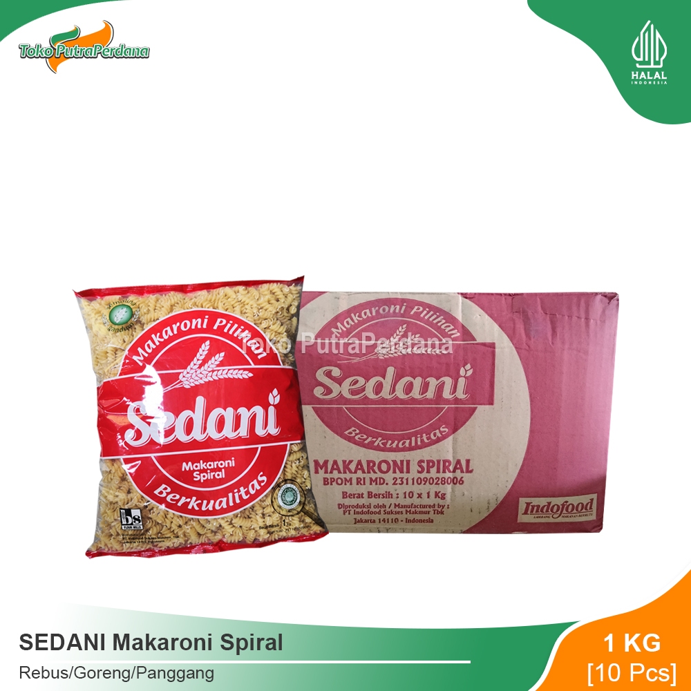 

[DUS] SEDANI Makaroni Spiral 1kg (10 Pcs/Dus)