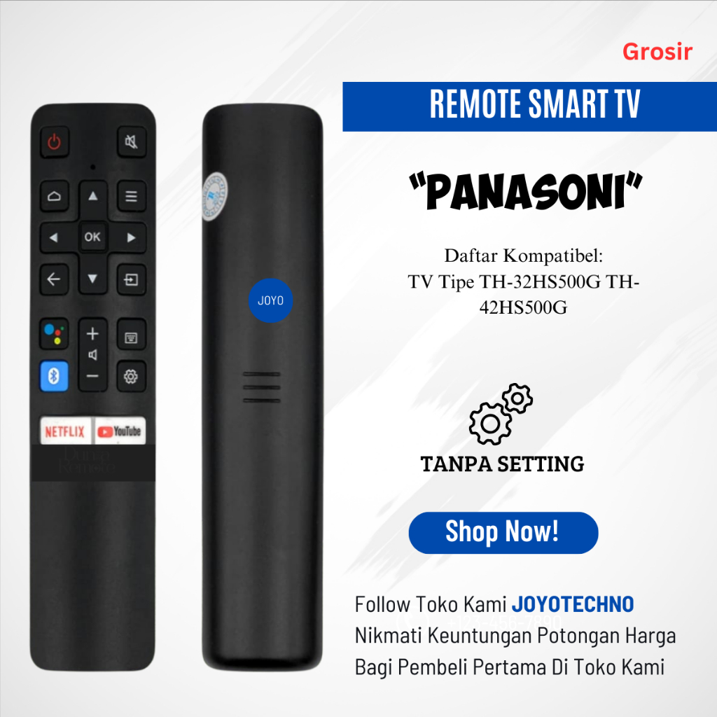 Remote Panasonic Android TV Smart LCD LED PNS TH-32HS500G TH-42HS500G Semua TV Android Panasonic