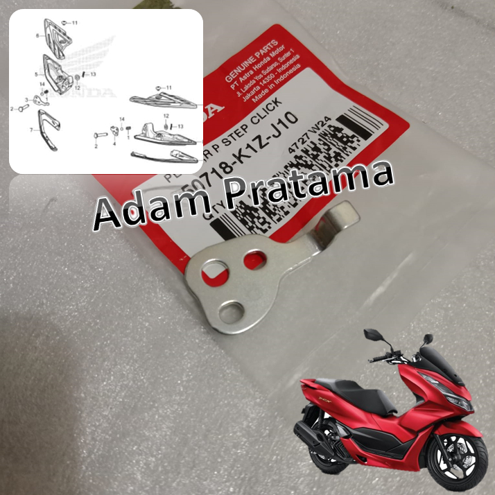 Plat Step PCX 160 Belakang Kanan 50718-K1Z-J10 Plat Steep Belakang Kanan PCX 160 Plat Step Pijakan K