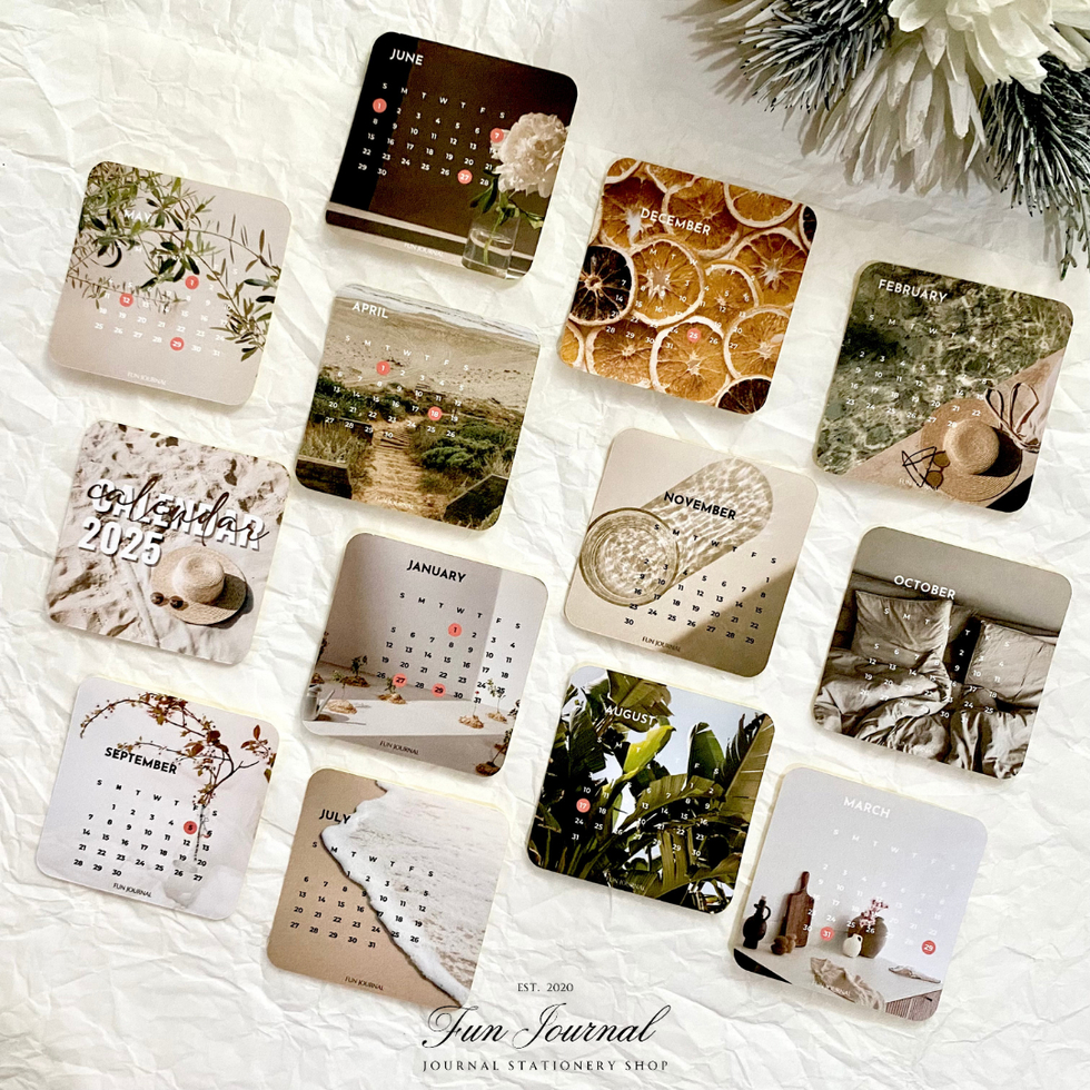 

SMALL CALENDAR 2025 KALENDAR 2025 STICKER STIKER PACK UNTUK JOURNAL JURNAL SCRAPBOOK DIY BUJO