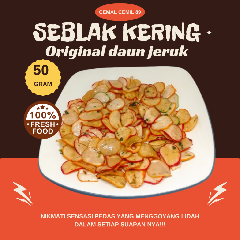

Seblak Kering Pedas Daun Jeruk Kerupuk Seblak Seblak Kering Netto 50 Gram