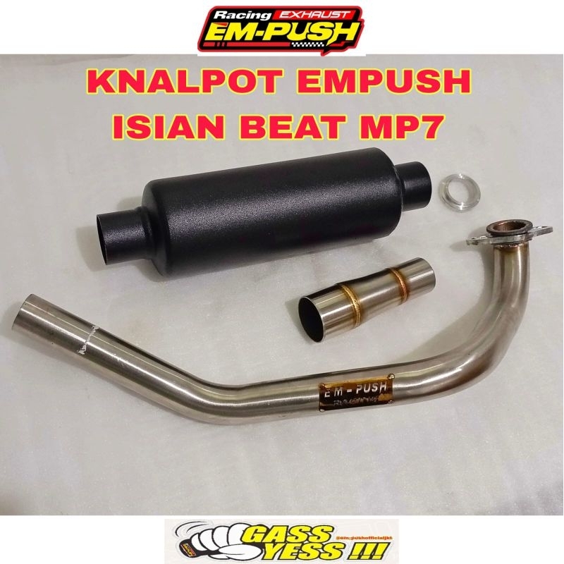 Knalpot Isian Beat Scoopy Karbu Fi Regulasi MP7 2024, Empush Racing Exhaust