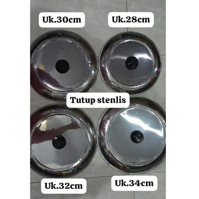 TUTUP PANCI JAWA MURAH / TUTUP PANCI KACA PANCI UK 32 & 34cm / TUTUP PANCI WOK / TUTUP TEFLON / TUTU