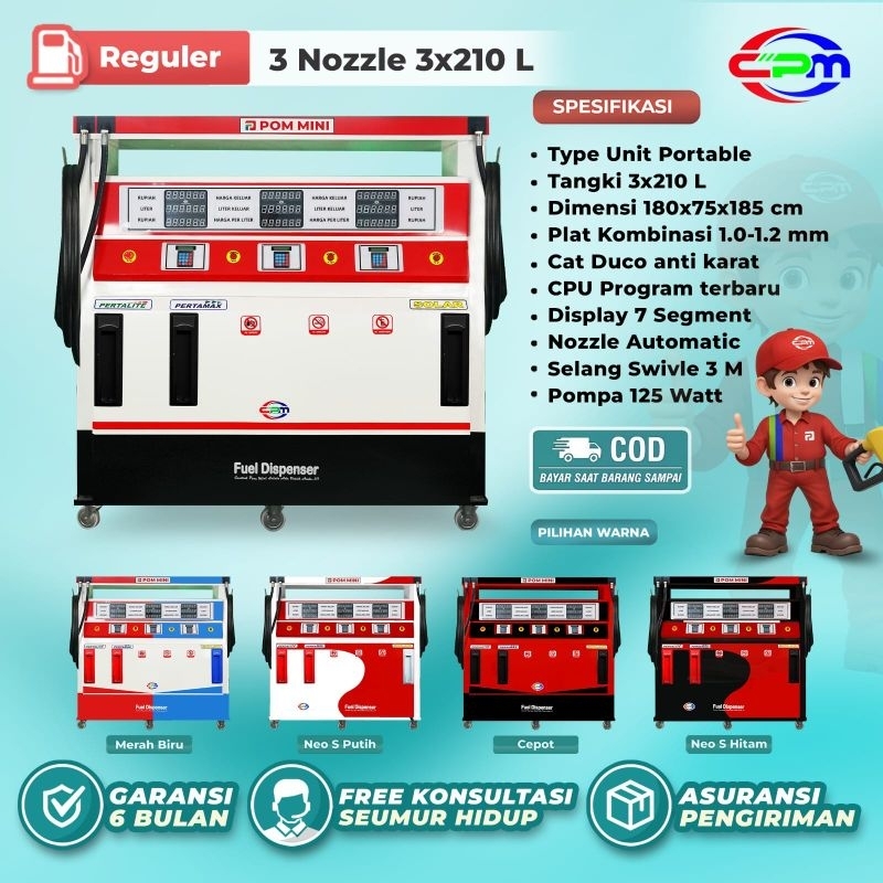 POM MINI DIGITAL / PERTAMINI DIGITAL 3Nozzle 210Lx3 MURAH BERKUALITAS & BERGARANSI