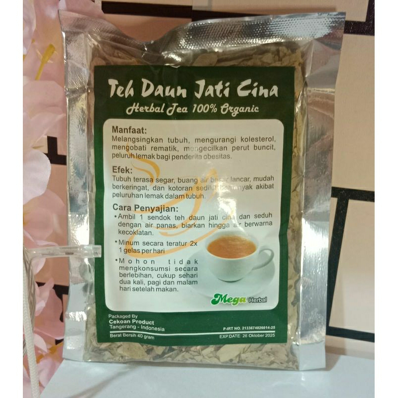 

Grosir Teh Daun jati cina, Teh herbal, teh diet pelangsing