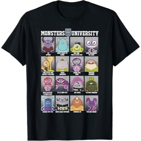 Disney Pixar Monsters University Class Photos Vintage Box Up T-Shirt