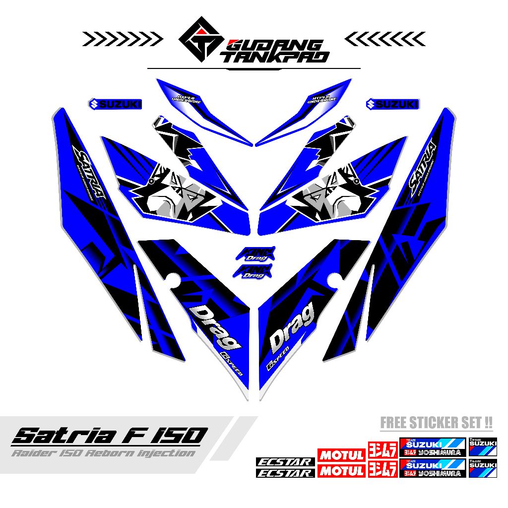 STRIPING SATRIA FU 150 INJEKSI / MTF 30 / STRIPING SET SATRIA FU FI / DECAL RAIDER 150 / STRIPING SA