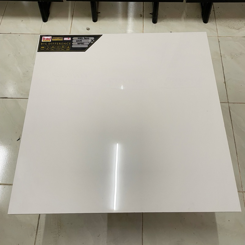 GRANIT 60x60 putih polos swan white ikad