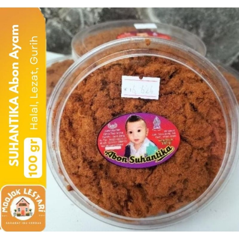 

SUHANTIKA Abon Ayam Original 100gr Enak Gurih Halal Ekonomis Premium