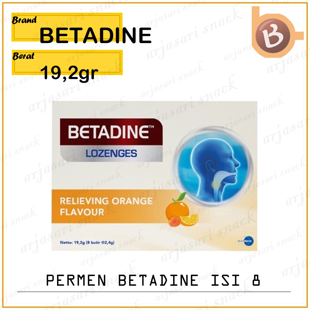 

Betadine Lozenges Menthol / Permen Pelega Tenggorokan isi 8 Butir 19,2gr