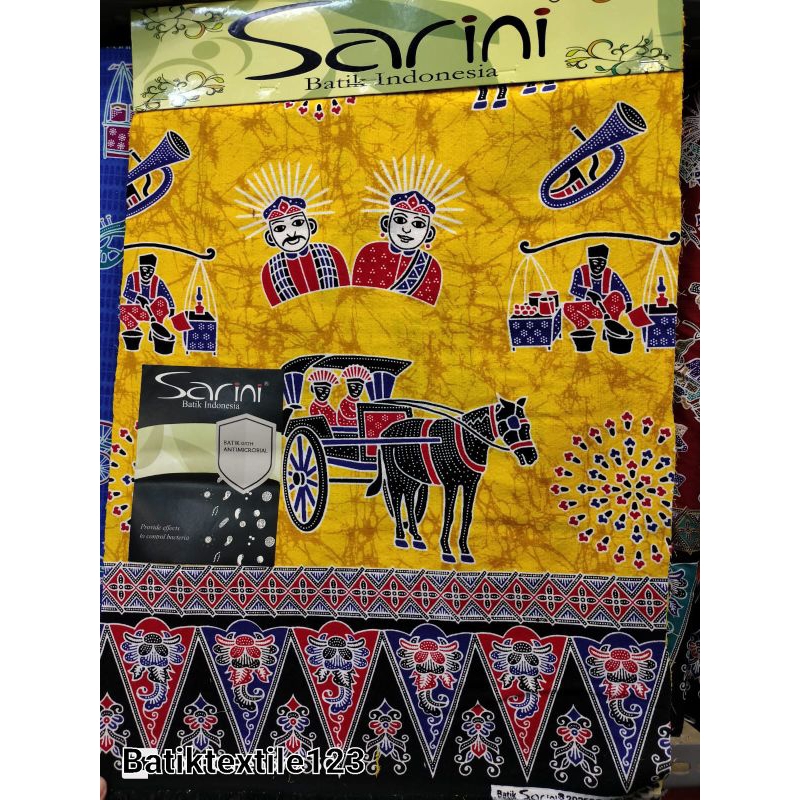 Kain Batik/Batik Katun Batik Sarini Batik Katun Dobby/Batik Katun Motif Ondel Onder Terbaru