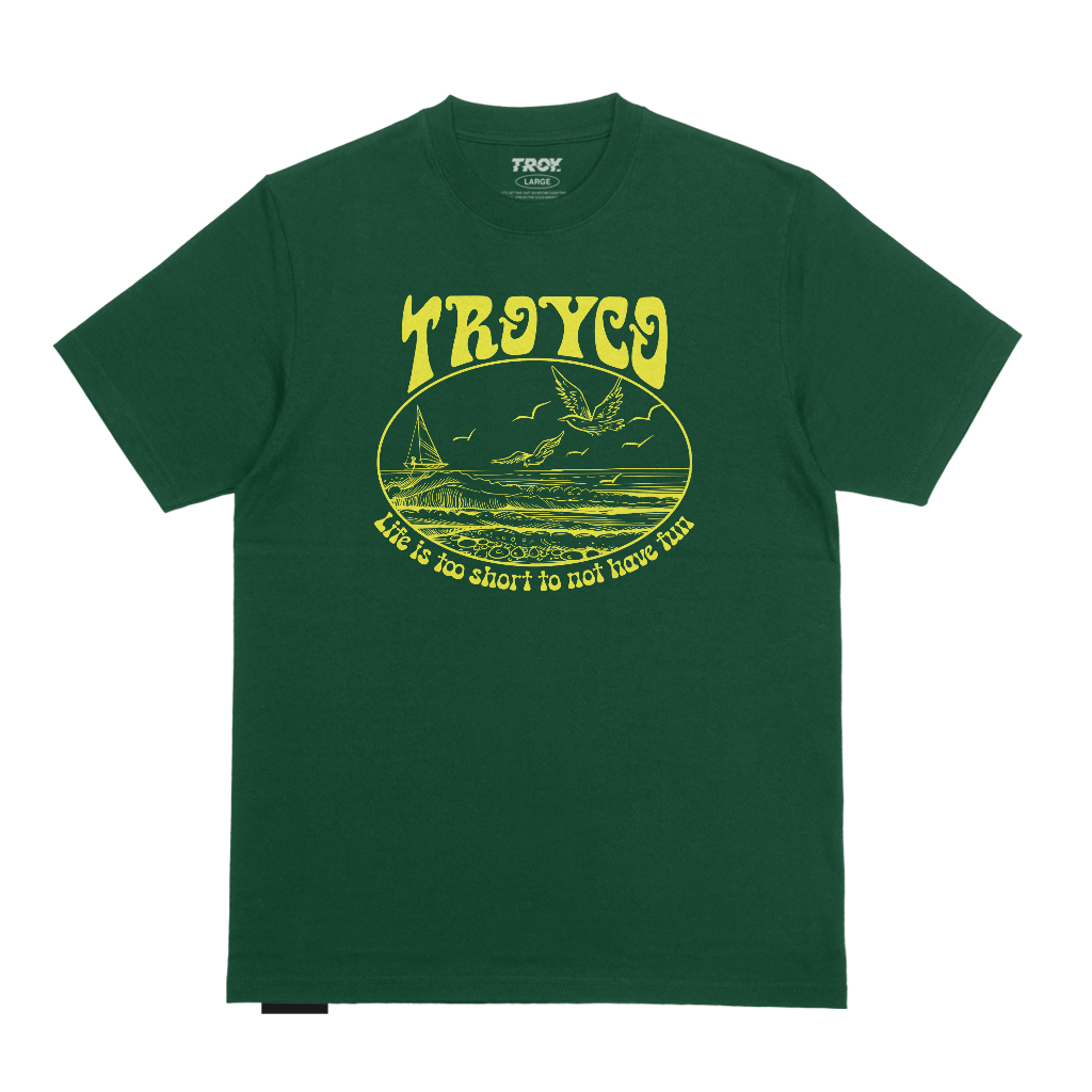 Troy Company Tshirt Forest Green Ocean - Kaos Lengan Pendek Kaos Hijau MTD 2736